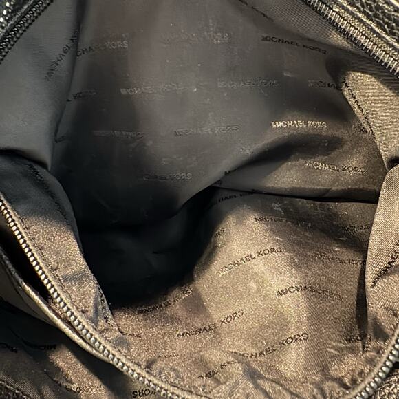 MICHAEL KORS Tote Bag Black Large Chain Mercer Work Bag Pebbled Leather Office - Picture 11 of 16